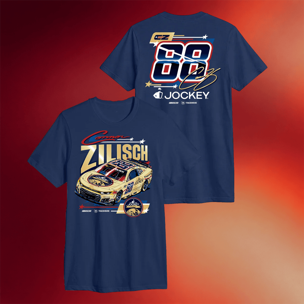 Trackhouse Merch 2026 Connor Zilisch 88 Jockey 150Th Anniversary Car T-Shirt NASCAR Gifts Ideas - Merchluma