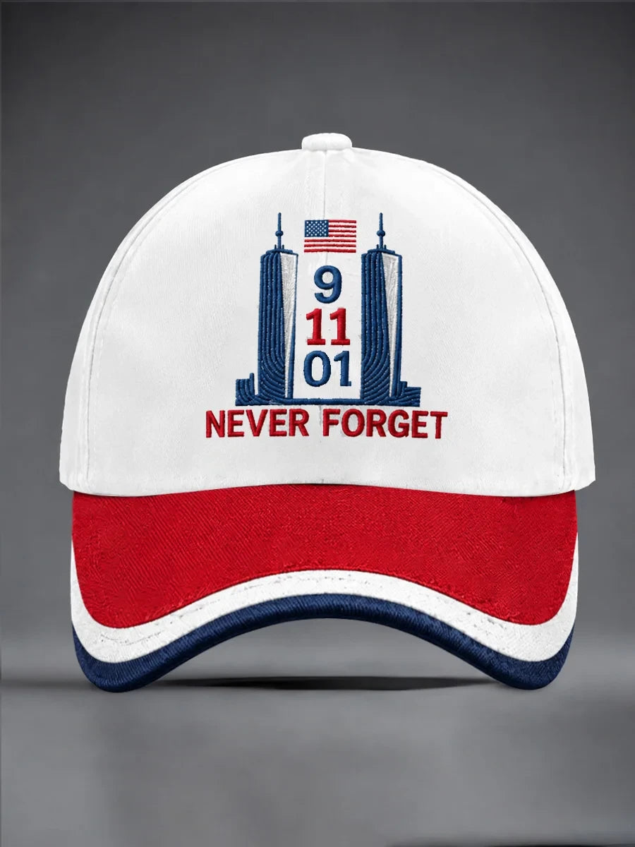 Never Forget 9 11 Twin Towers Baseball Cap Patriot Day Merch September 11 Memorial Gift - Merchluma