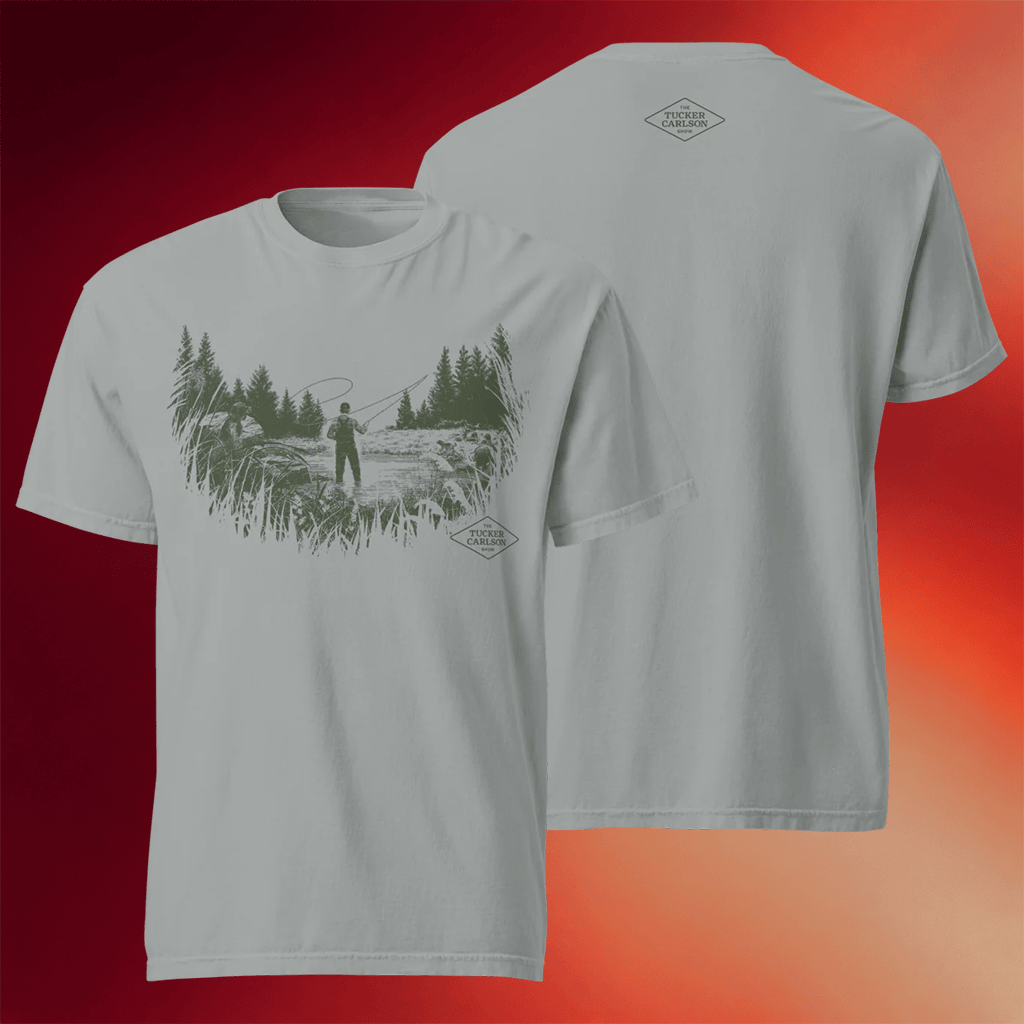 Tucker Carlson Merch 2026 Tucker Carlson Fly Fishing T-Shirt Father's Day Gifts For Grandpa - Merchluma