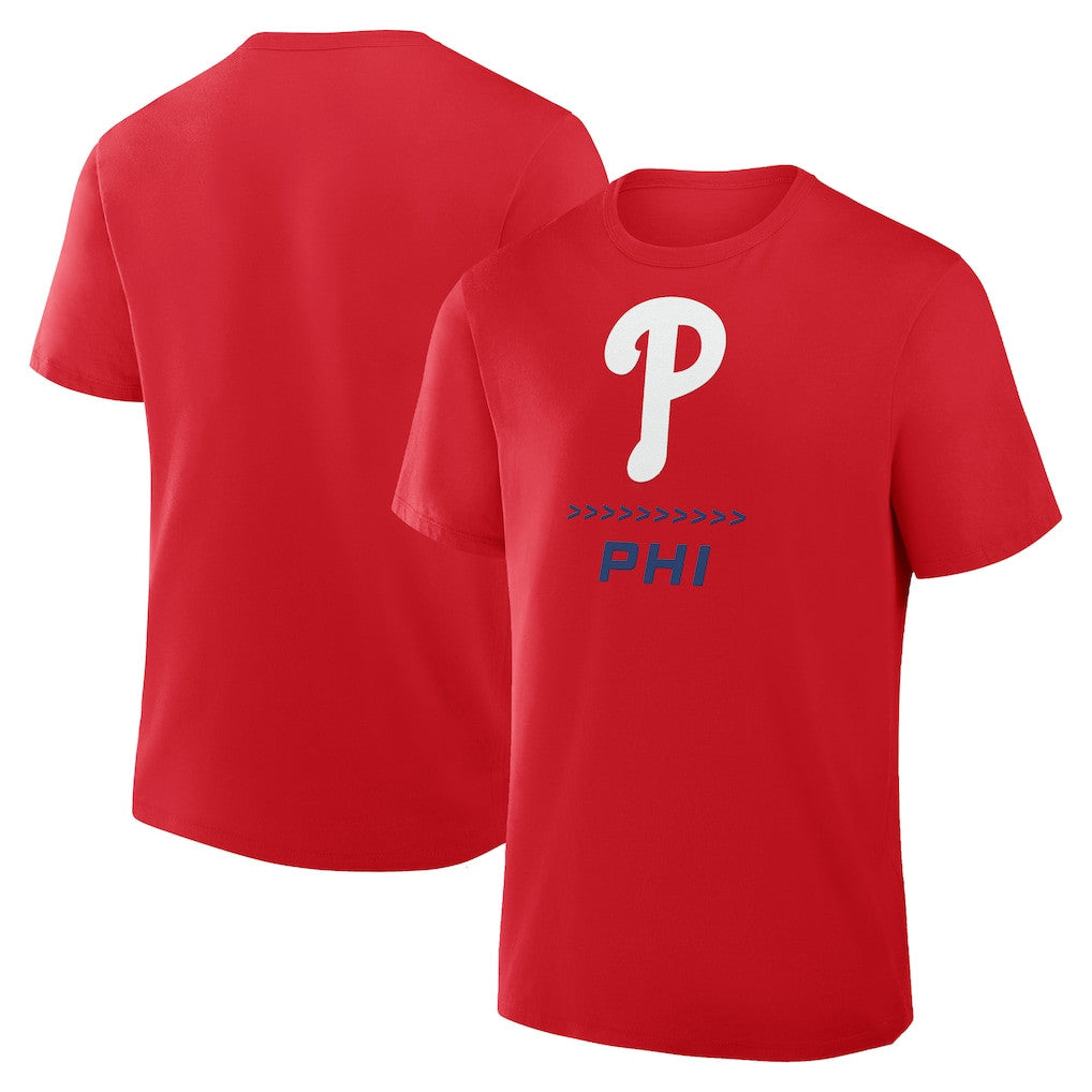 Philadelphia Phillies Merch 2026 Philadelphia Phillies Clubhouse Legacy Side Swipe T-Shirt Red - Merchluma