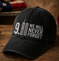 Never Forget 9-11 Twin Towers Baseball Cap We Will Never Forget Merch Patriot Gift - Merchluma