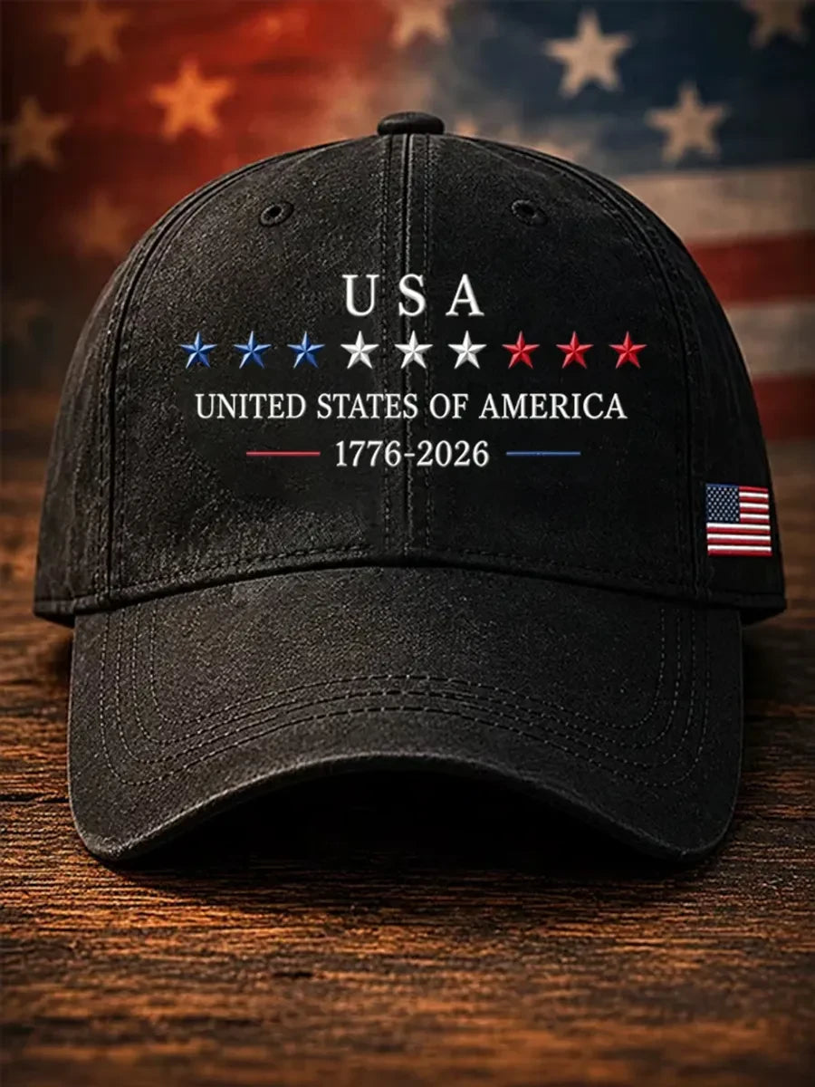 United States Of America Baseball Cap USA 1776-2026 Merch Proud Patriotic Citizen Gift - Merchluma