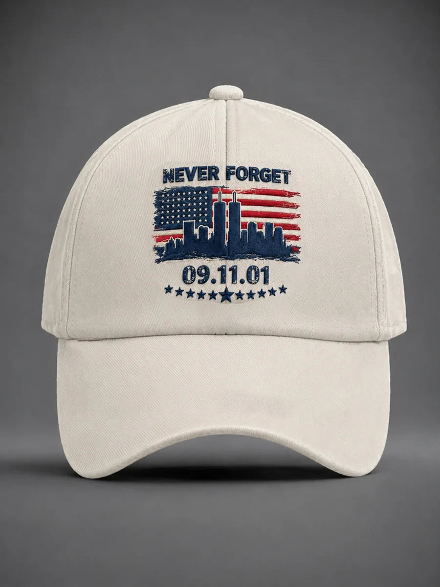 Never Forget 9 11 American Flag Baseball Cap Honoring Firefighter Merch Memorial Gift - Merchluma