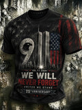 911 Never Forget T-Shirt We Will Never Forget Merch Patriot Day Memorial Gift - Merchluma