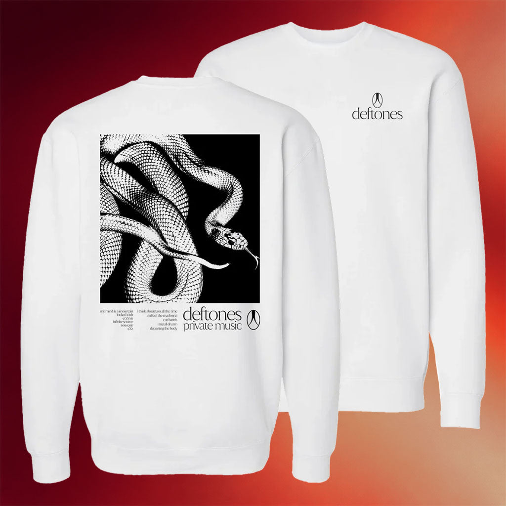 Deftones Merch 2026 Private Music Crewneck Sweatshirt Cool Gifts For Music Lovers - Merchluma
