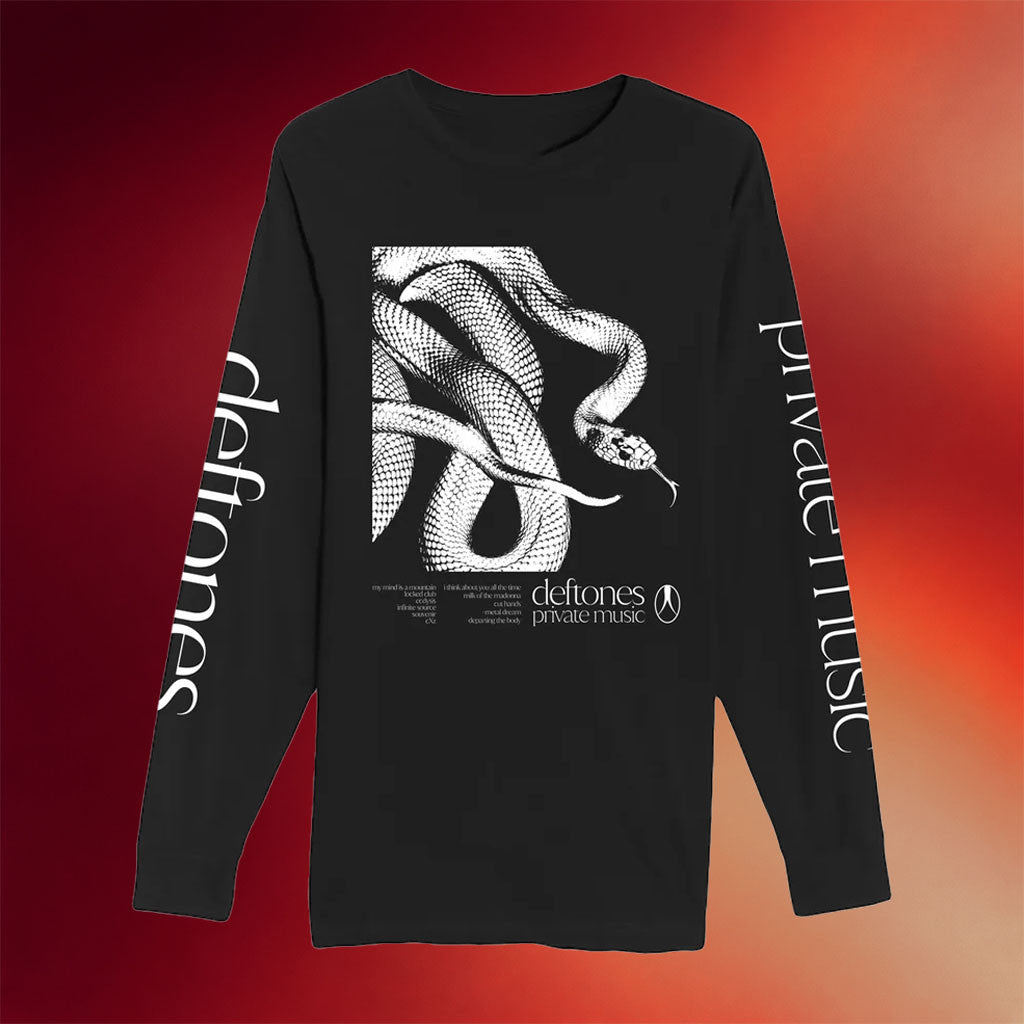 Deftones Merch 2026 Private Music Tracklist Long Sleeve Shirt Best Gifts For Music Lovers - Merchluma