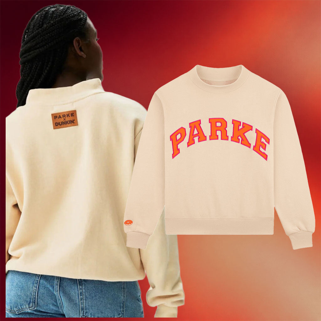 Dunkin Runs On Merch 2026 Parke X Dunkin Varsity Mockneck Sweatshirt Best Gift For Friends - Merchluma