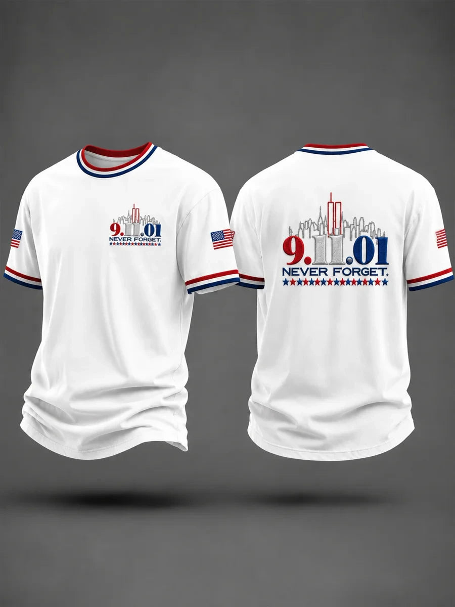 We Will Never Forget T-Shirt American Flag Never Forget Merch 4th Of July Gift - Merchluma