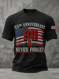 9-11 25th Anniversary T-Shirt We Will Never Forget Merch Gift Ideas For Husband - Merchluma