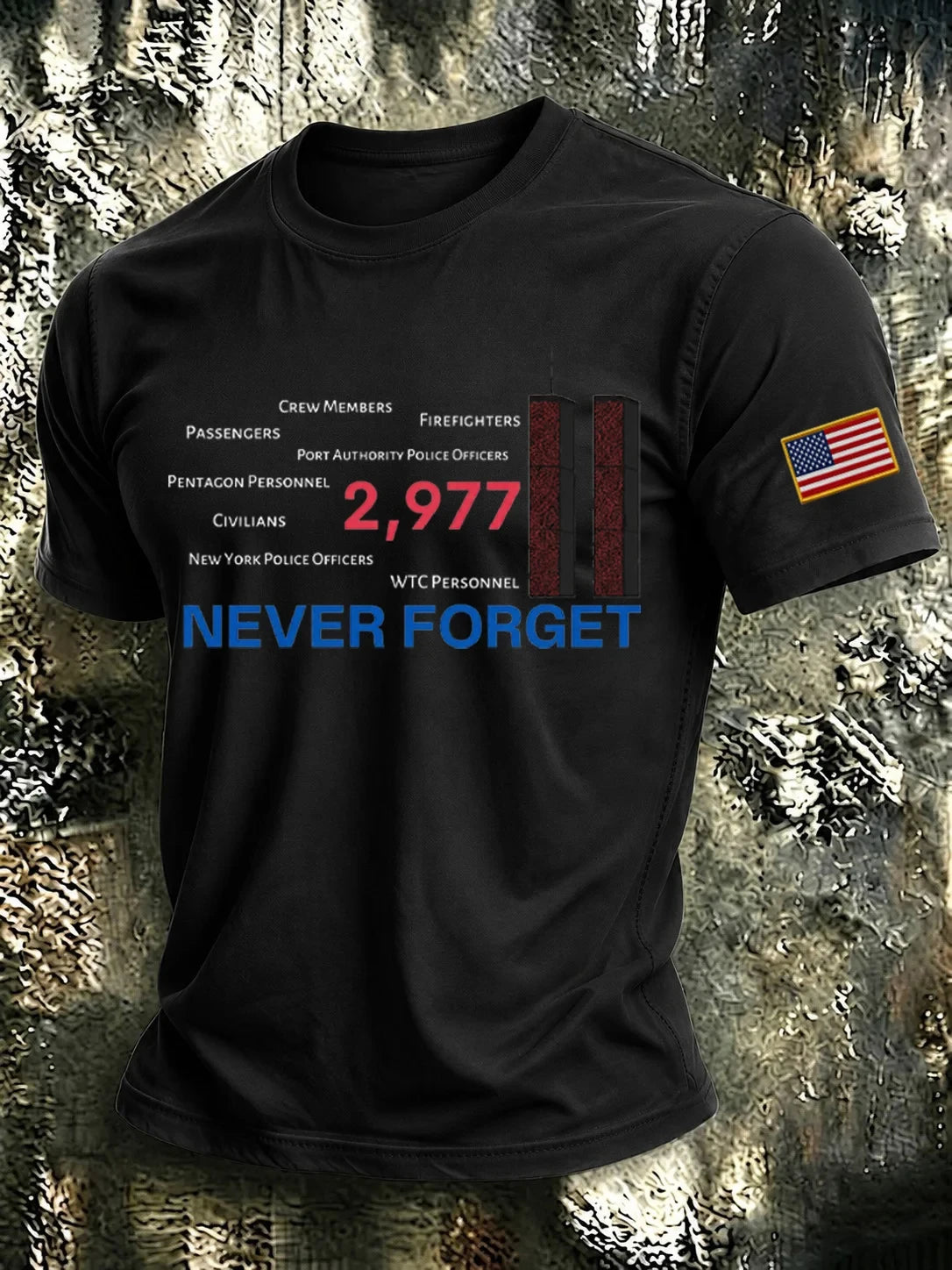 9-11 We Will Never Forget T-Shirt 25th Anniversary Merch September 11 Gift Ideas For Dad - Merchluma