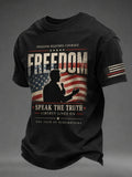 Freedom Requires Courage T-Shirt Speak The Truth Merch Proud United States Gift Idea - Merchluma
