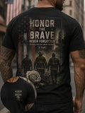 Honor The Brave Never Forgotten T-Shirt 250 Years Of America Merch Freedom Of Independence - Merchluma