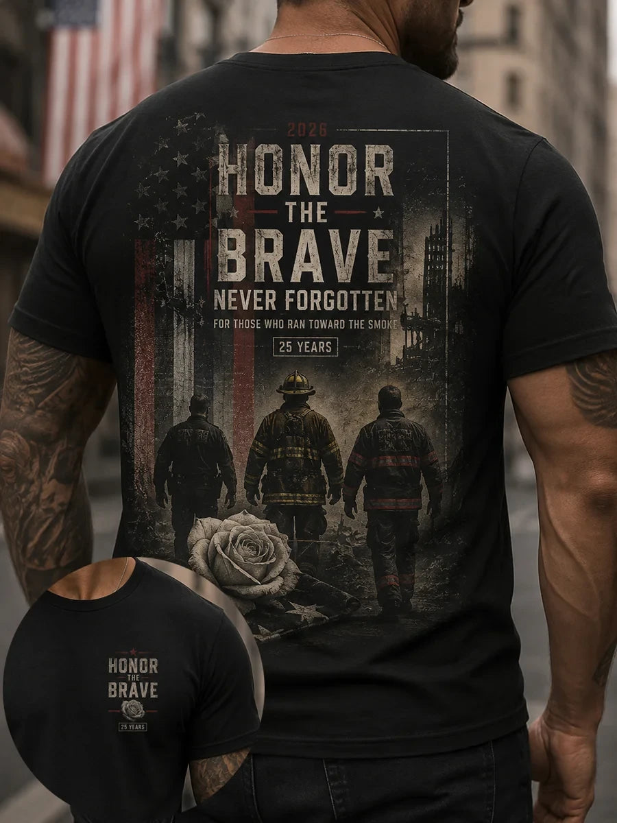 Honor The Brave Never Forgotten T-Shirt 250 Years Of America Merch Freedom Of Independence - Merchluma