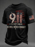 Never Forget 911 25th Anniversary T-Shirt We Will Remember Merch America Land Of Free - Merchluma