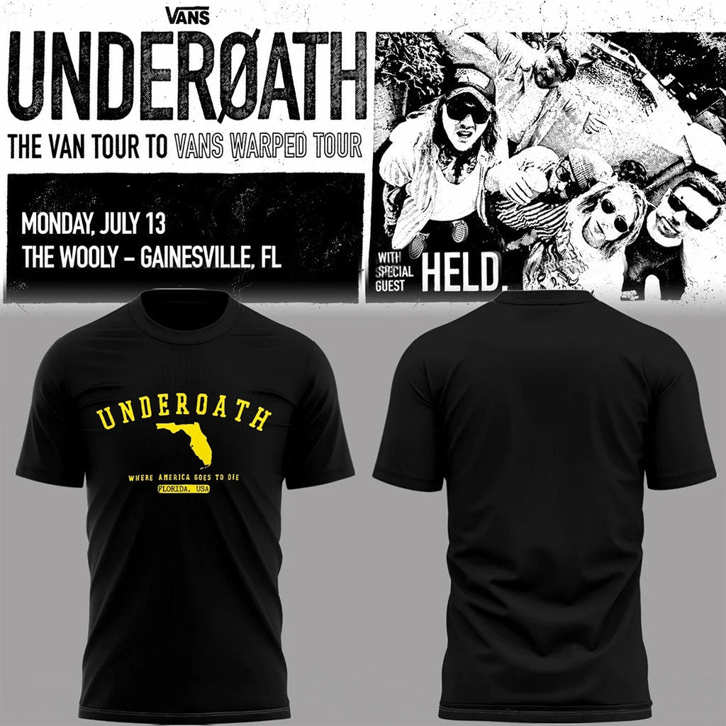 Underoath Merch 2026 The Van Tour To Vans Warped Tour At Florida Shirt Rock Fan Gear - Merchluma