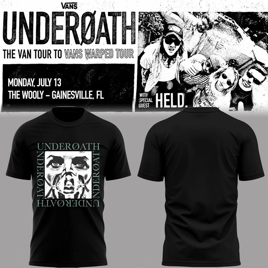 Underoath Merch 2026 The Van Tour To Vans Warped Tour T-Shirt Cool Gifts For Music Lovers - Merchluma