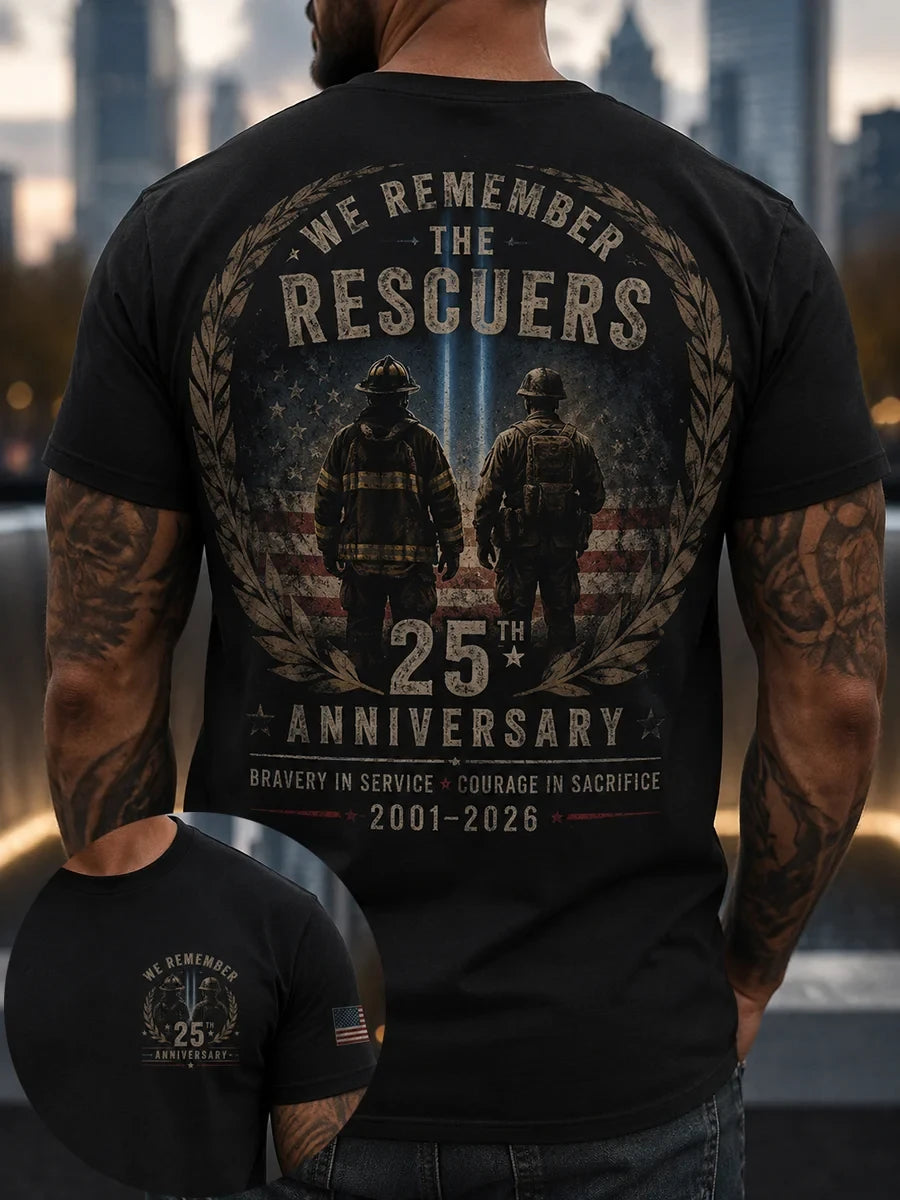 We Remember Our Rescuers T-Shirt 25th Anniversary Shirt Unique Gift For Him - Merchluma
