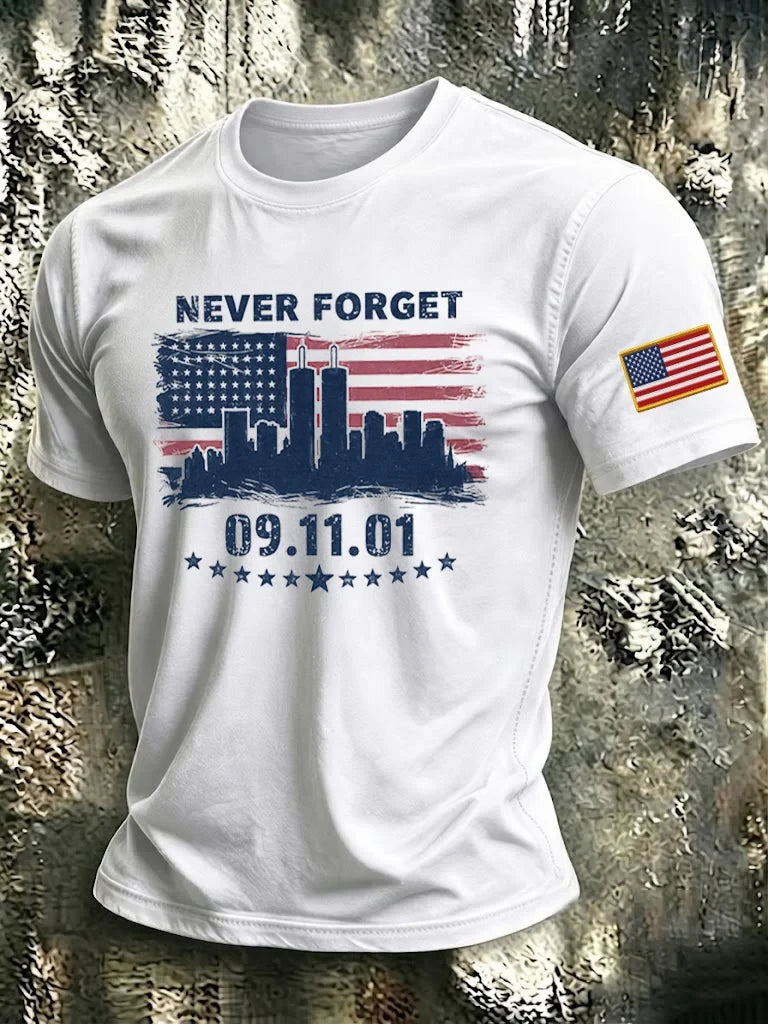911 Never Forget T-Shirt Twin Towers We Will Never Forget Merch Patriot Day Gift - Merchluma