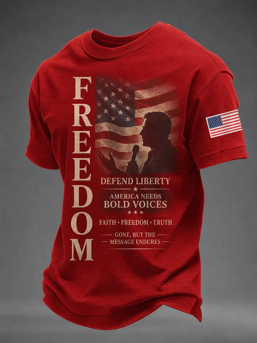 Freedom Defend Liberty T-Shirt American Need Bold Voices Merch Patriot Honor Gift - Merchluma