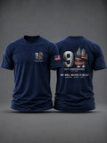 We Will Never Forget 911 T-Shirt Twin Towers 25th Anniversary Merch September 11 Gift - Merchluma