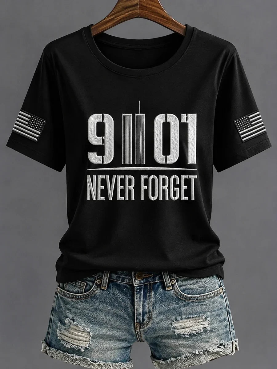 911 Never Forget T-Shirt 343 Firefighter We Will Remember Merch Patriot Day Clothes - Merchluma