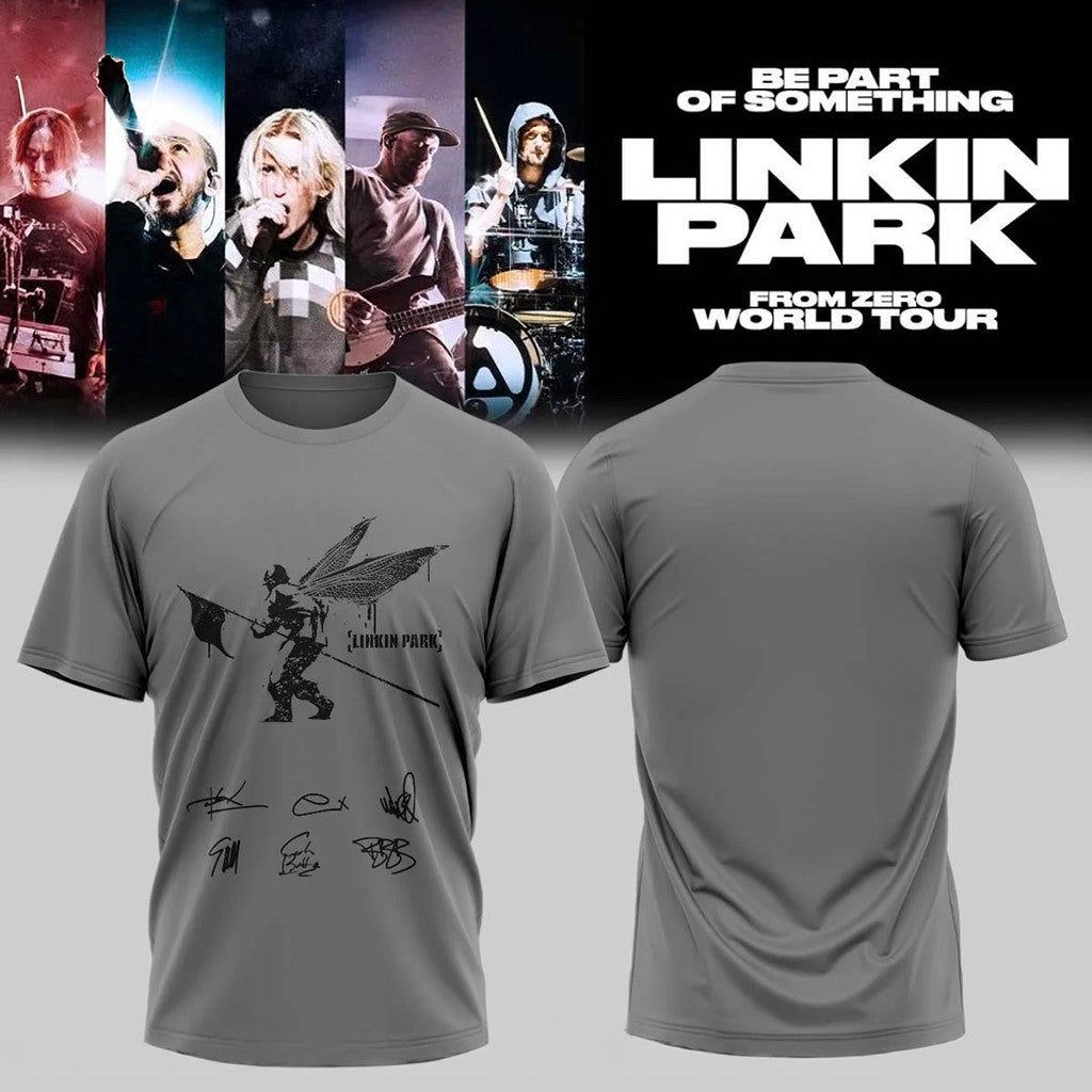 Linkin Park Merch 2026 Street Soldier T-Shirt Signature From Zero World Tour Merch Fan Gifts - Merchluma