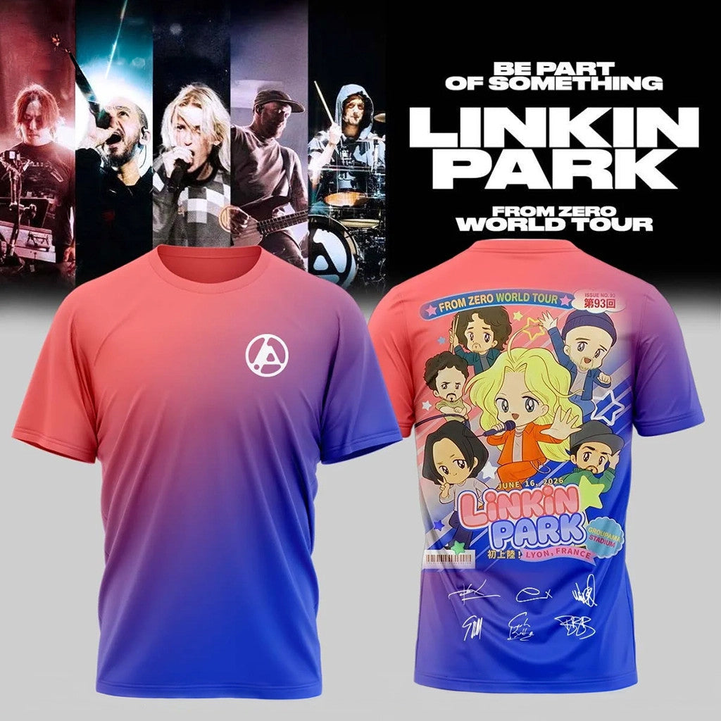 Linkin Park From Zero World Tour 2026 Signature T-Shirt Linkin Park Merch Best Gift For Fans - Merchluma