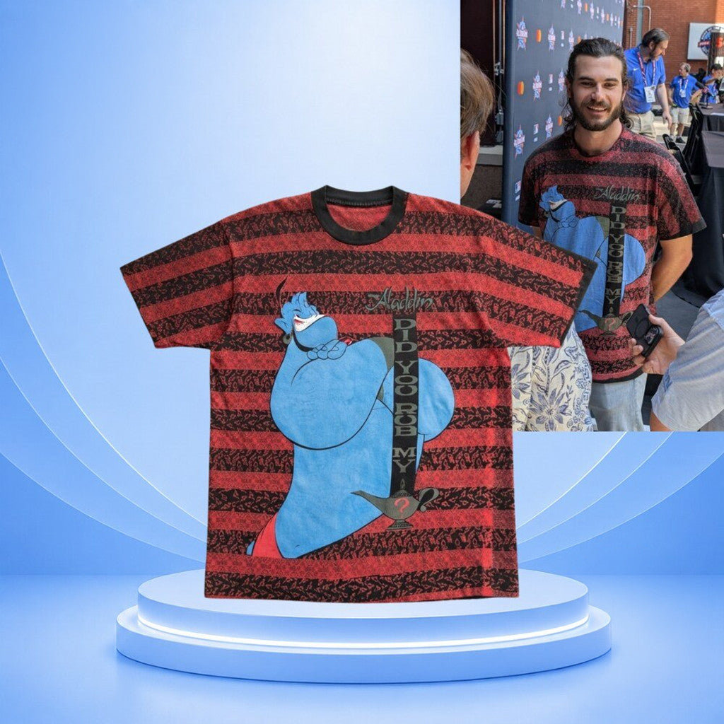 Oliver Laxe Aladdin Genie Funny Graphic T-Shirt Gift Ideas For Fans - Merchluma