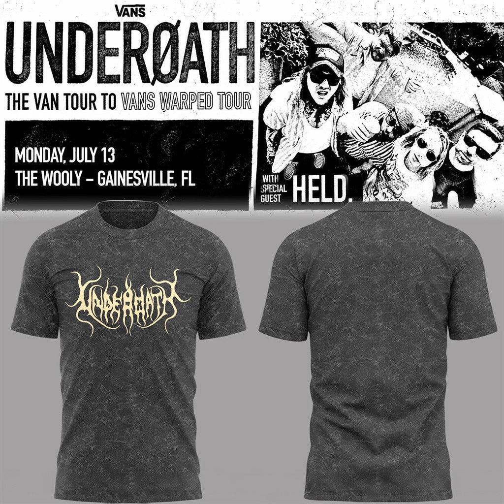 Underoath Merch 2026 The Van Tour To Vans Warped Tour T-Shirt Music Related Gifts For Guys - Merchluma