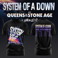 System Of A Down UK And Europe Tour 2026 T-Shirt Black SOAD Merch Fan Apparel - Merchluma