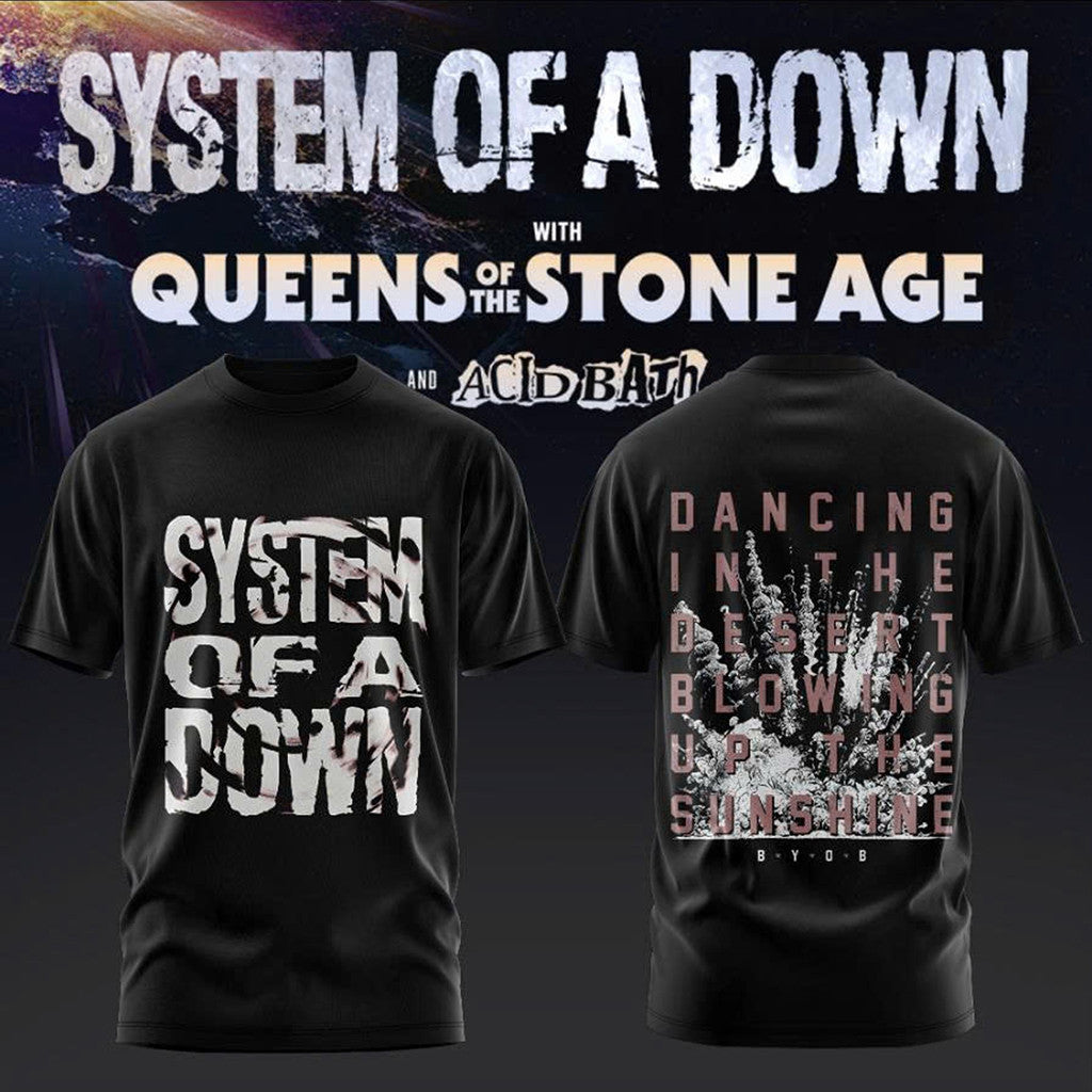 System Of A Down UK And Europe Tour 2026 T-Shirt Black SOAD Merch Gift Ideas For Fans - Merchluma