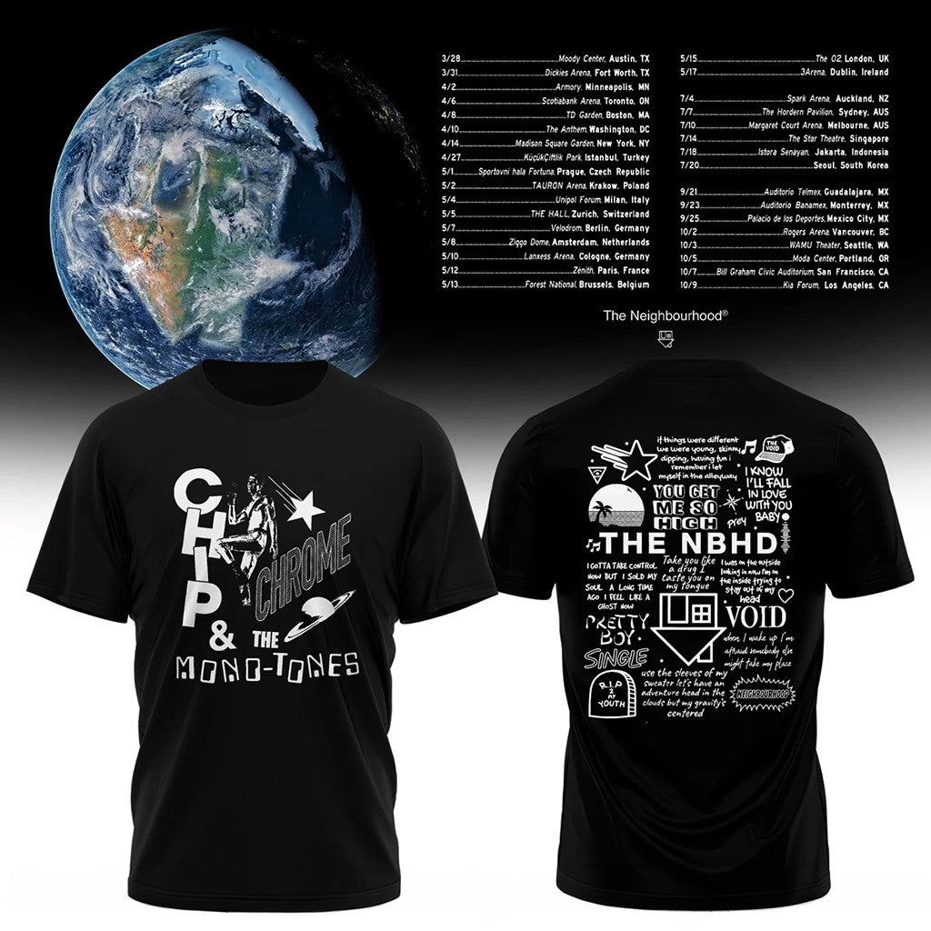The Neighbourhood Merch THE WOURLD TOUR T-Shirt Gift Ideas For Music Lovers - Merchluma