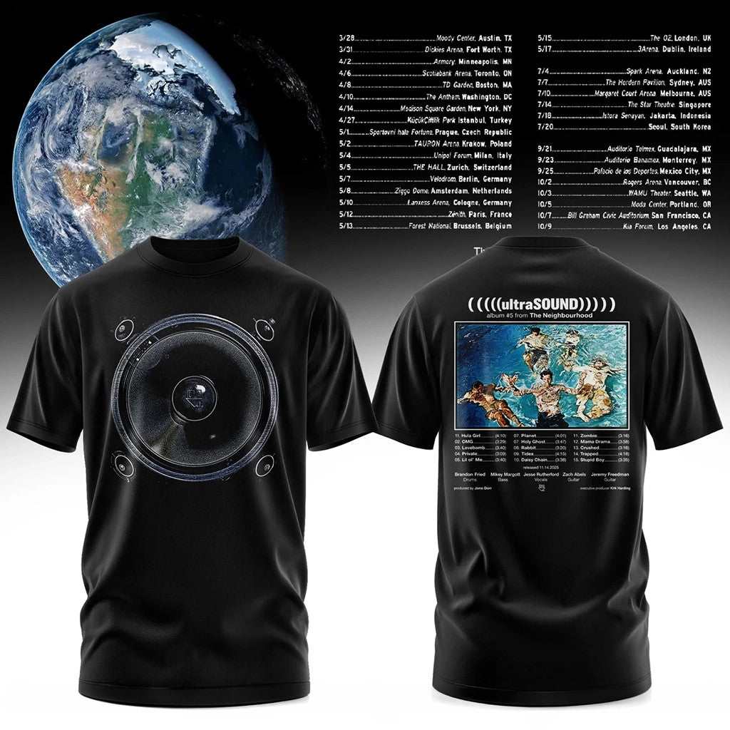 The Neighbourhood Merch THE WOURLD TOUR T-Shirt Gifts For Rock Lovers - Merchluma