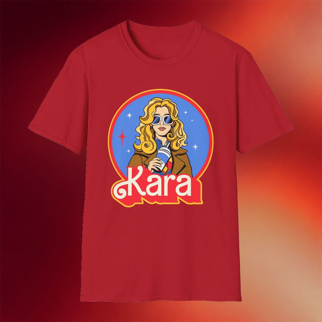 ScreenCrush Merch 2026 She's Kara T-Shirt Red Supergirl Pop Art Shirt Gifts For Sisters - Merchluma