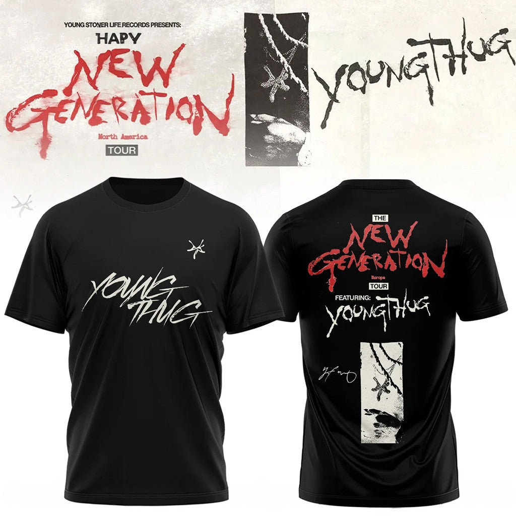 Young Thug Merch The New Generation World Tour 2026 Shirt Cool Gifts For Music Lovers - Merchluma