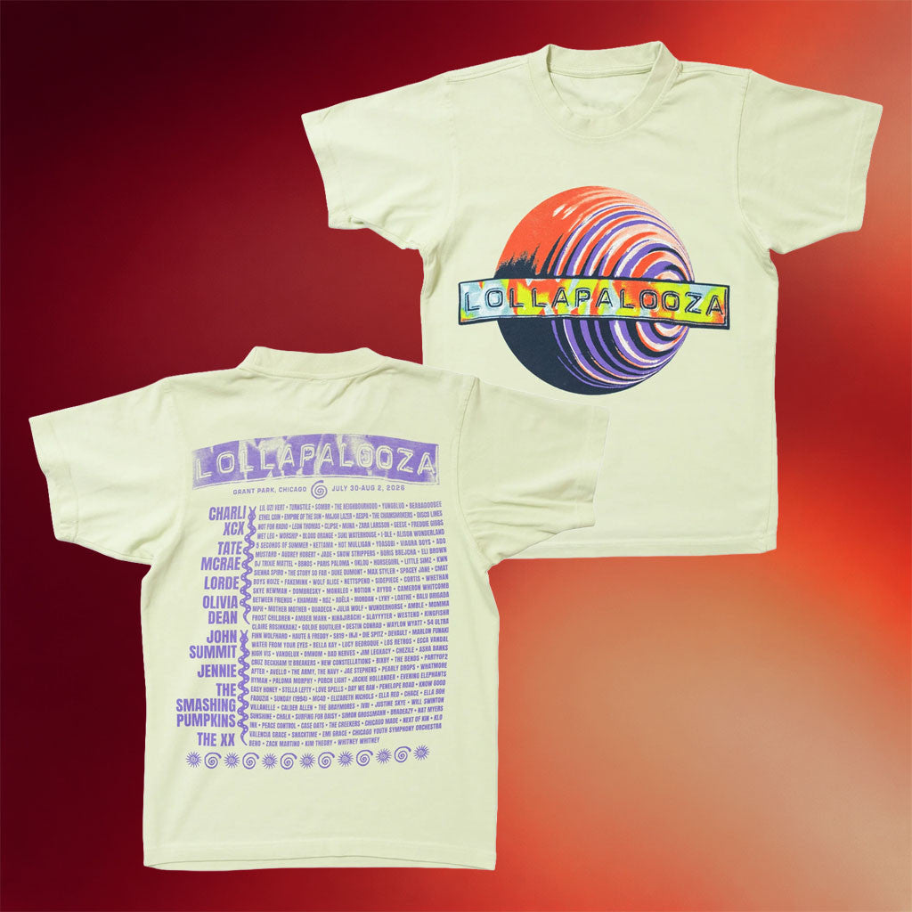 Lollapalooza Merch 2026 Sphere Lineup T-Shirt Unique Gifts For Music Lovers - Merchluma