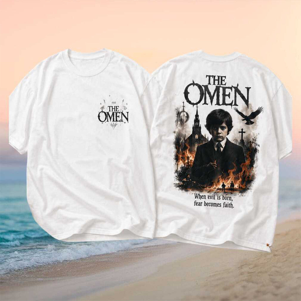 The Omen Movie Faith Born Evil Retro Shirt The Omen Merch Gifts For Horror Fans - Merchluma