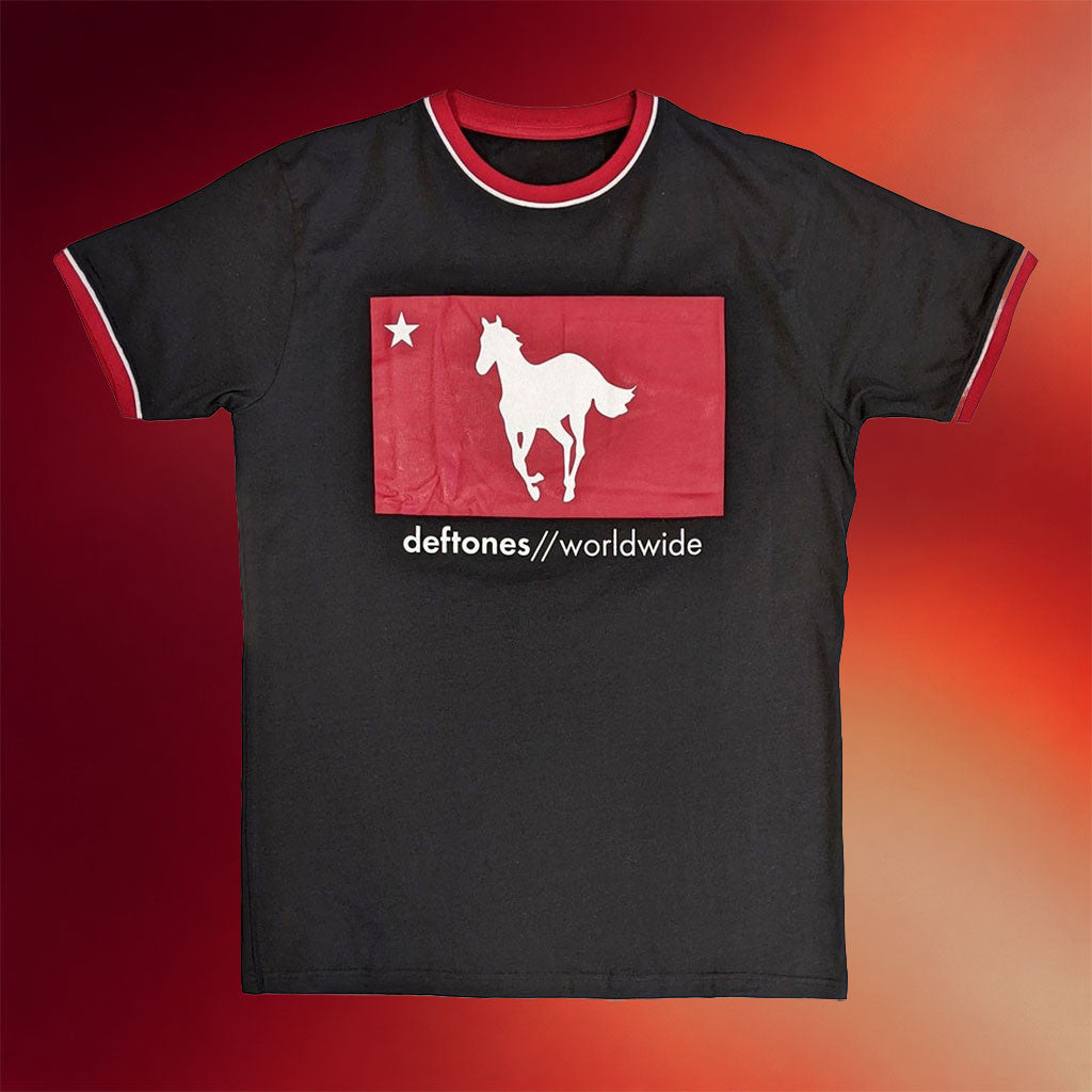 Deftones Merch 2026 Star And Pony Ringer T-Shirt Deftones Worldwide Shirt Gift For Band Fans - Merchluma