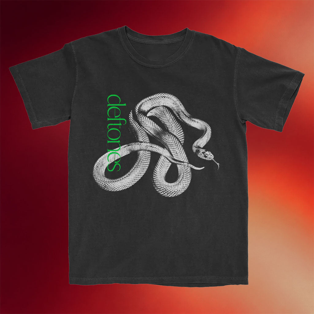 Deftones Merch 2026 Deftones Logo Snake T-Shirt Music Related Gifts For Guys - Merchluma