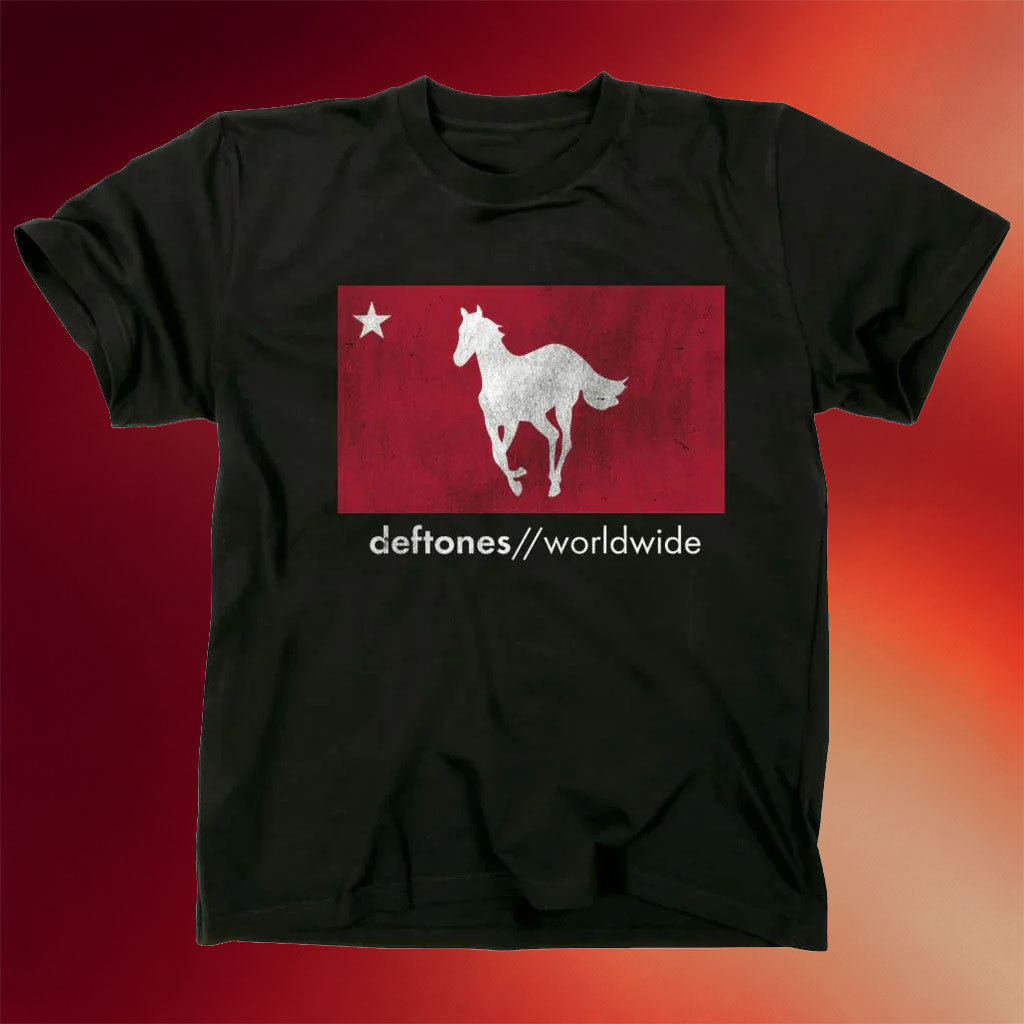 Deftones Merch 2026 White Pony T-Shirt Black Deftones Shirt Cool Gifts For Music Lovers - Merchluma