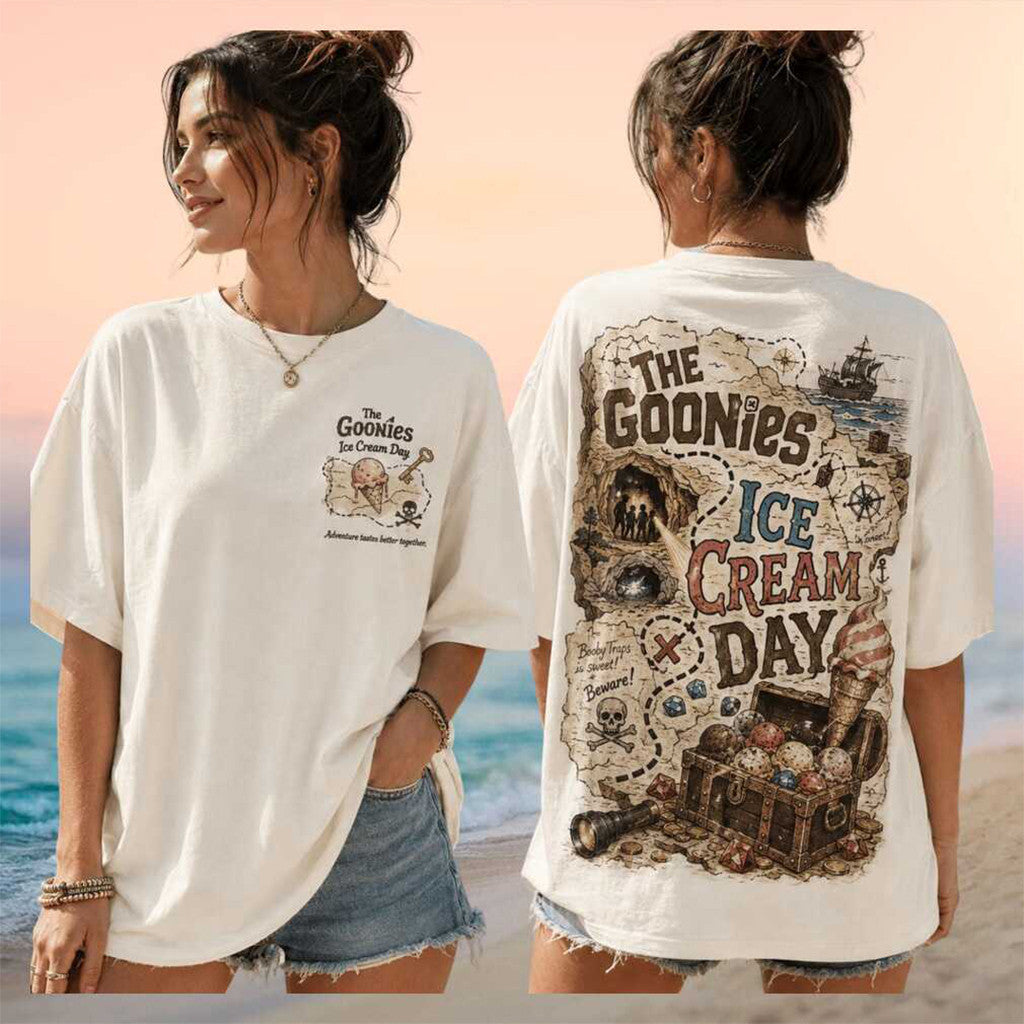The Goonies Ice Cream Day 2026 Vintage Adventure T-Shirt The Goonies Merch Movie Fans Gifts - Merchluma