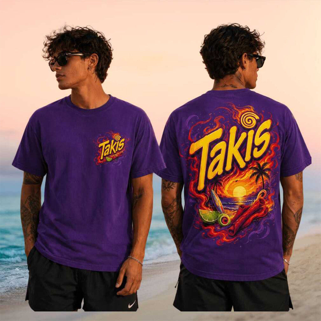 Takis Fuego Surf Sunset 2026 Spicy Snack Shirt Summer T-Shirt Gifts For Best Friends - Merchluma