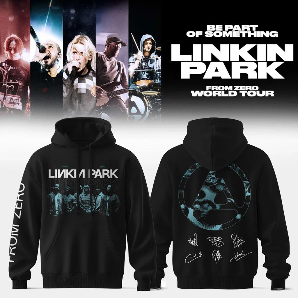 Linkin Park From Zero World Tour 2026 Signature Hoodie Linkin Park Merch Gift For Rock Fans - Merchluma