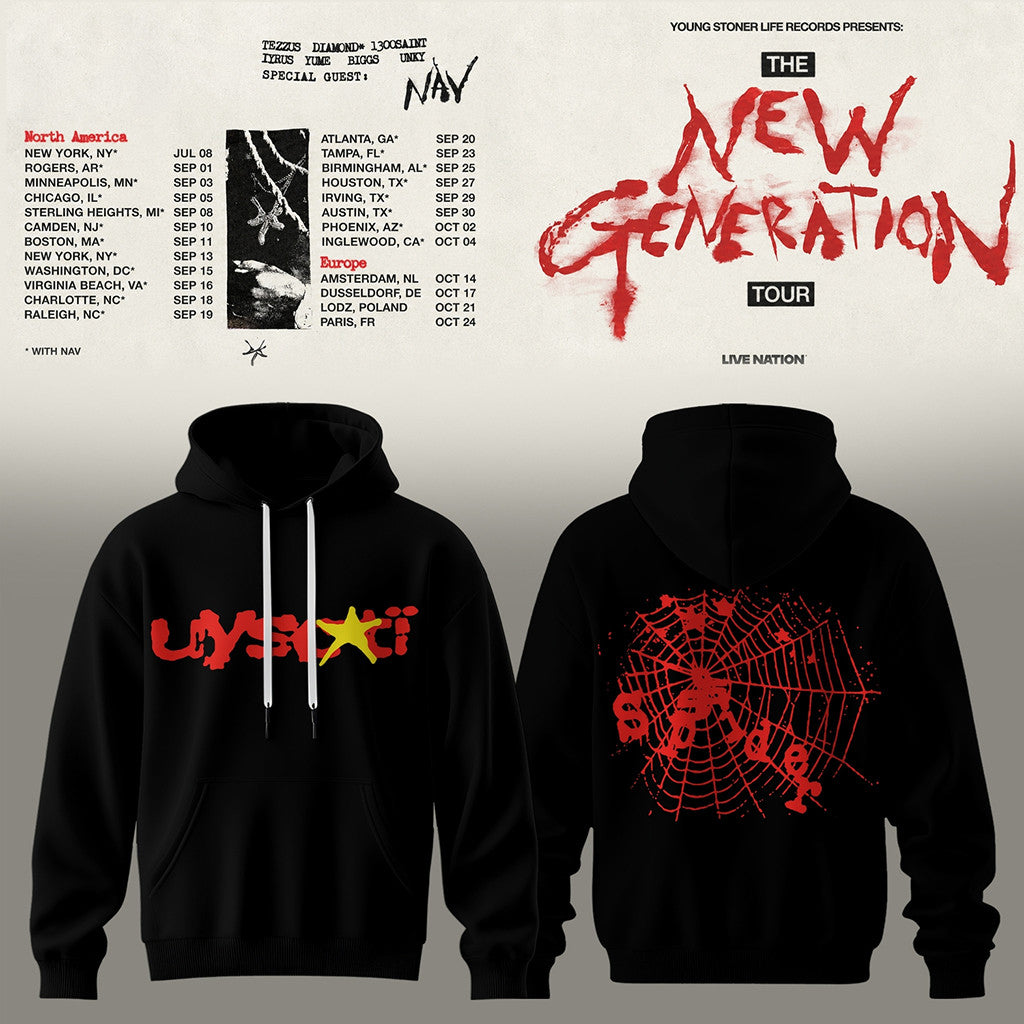 Young Thug Merch The New Generation World Tour 2026 Hoodie Young Thug UY Scuti Red Spider Hoodie - Merchluma