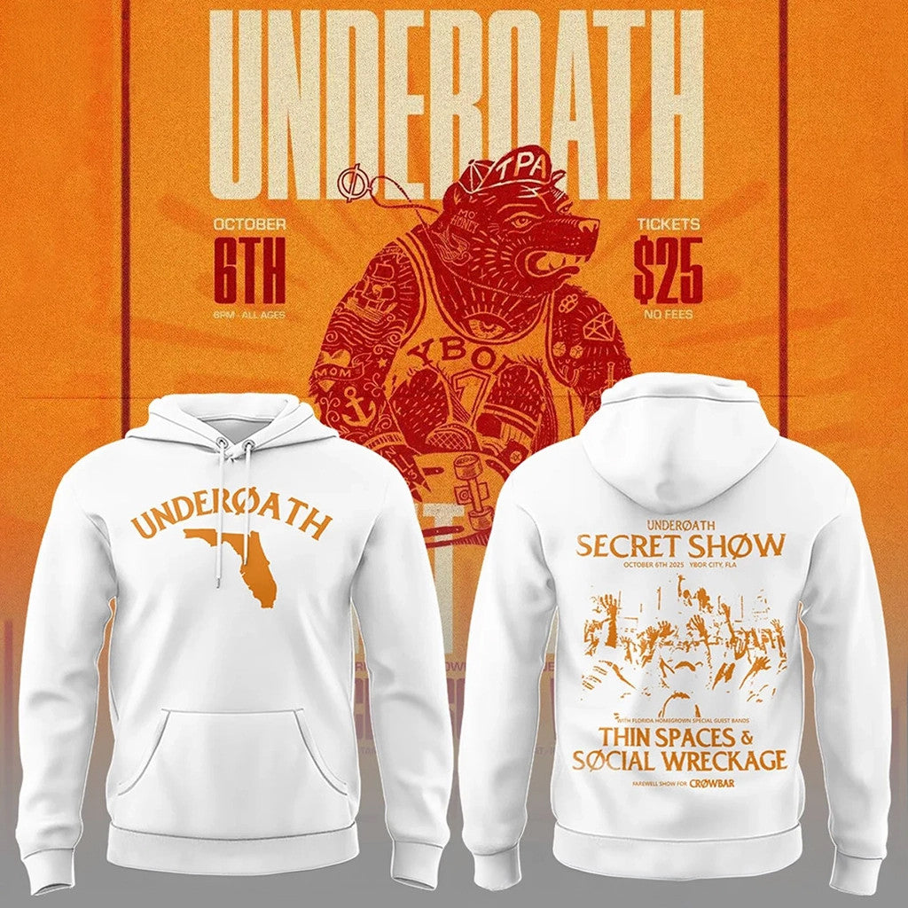 Underoath Merch 2026 Underoath Tour 2026 X Tampa Hoodie Presents For Rock Lovers - Merchluma