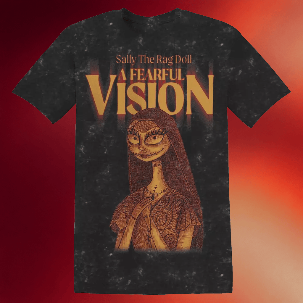 The Nightmare Merch The Nightmare Before Christmas Sally Fearful Vision T-Shirt Sister Gifts - Merchluma