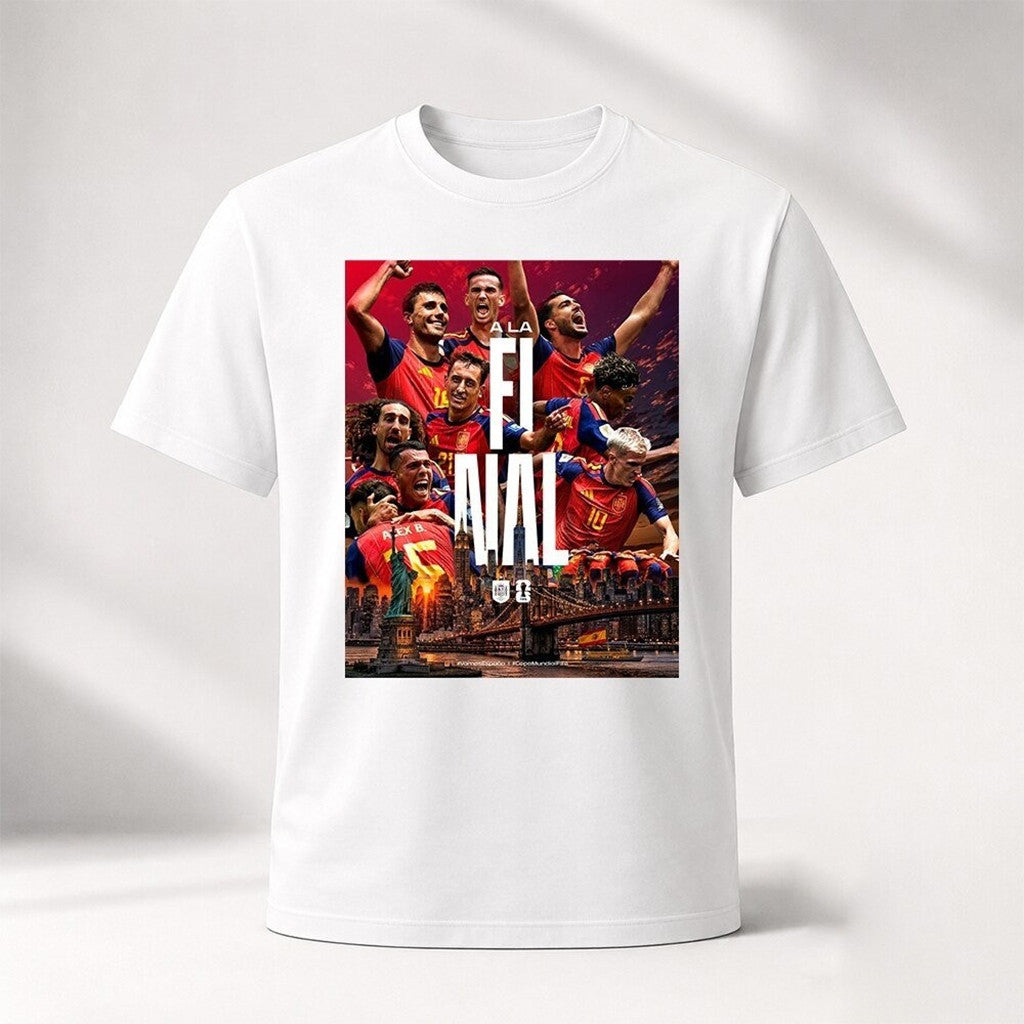 Spain FIFA World Cup 2026 Final Journey T-Shirt White Spain World Champions Merch Fan Gifts - Merchluma