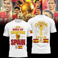 Spain FIFA World Cup Champions 2026 Shirt White Spain World Champions Merch Present For Fans - Merchluma