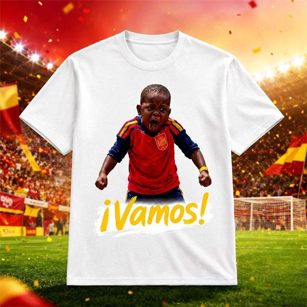 Spain Lamine Yamal's Little Brothers Vamos Espana World Cup 2026 Meme T-Shirt Keyne Merch White - Merchluma