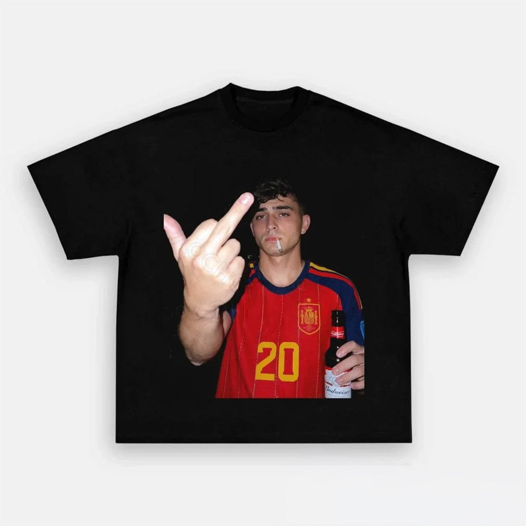Spain Football Pedri Smoke And Beer Graphic T-Shirt Funny Meme Shirt Pedri World Cup Merch - Merchluma